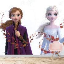 Elsa and Anna, Frozen Movie Wallpaper for Kids Room