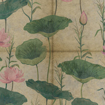 Vintage Lotuses, A Rustic Theme Room Wallpaper