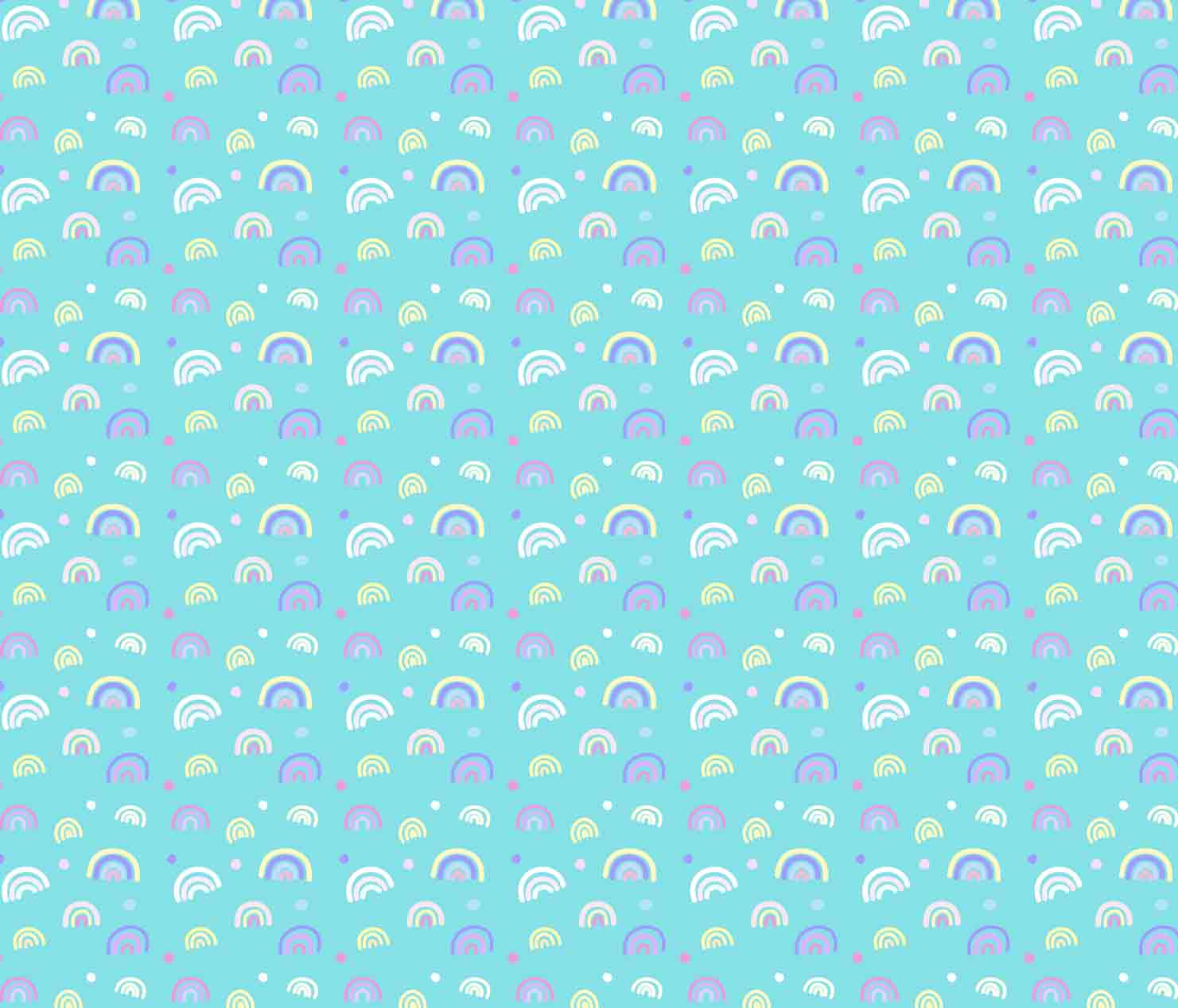 Small Multiple Rainbows Motifs for kids Room Wallpapers