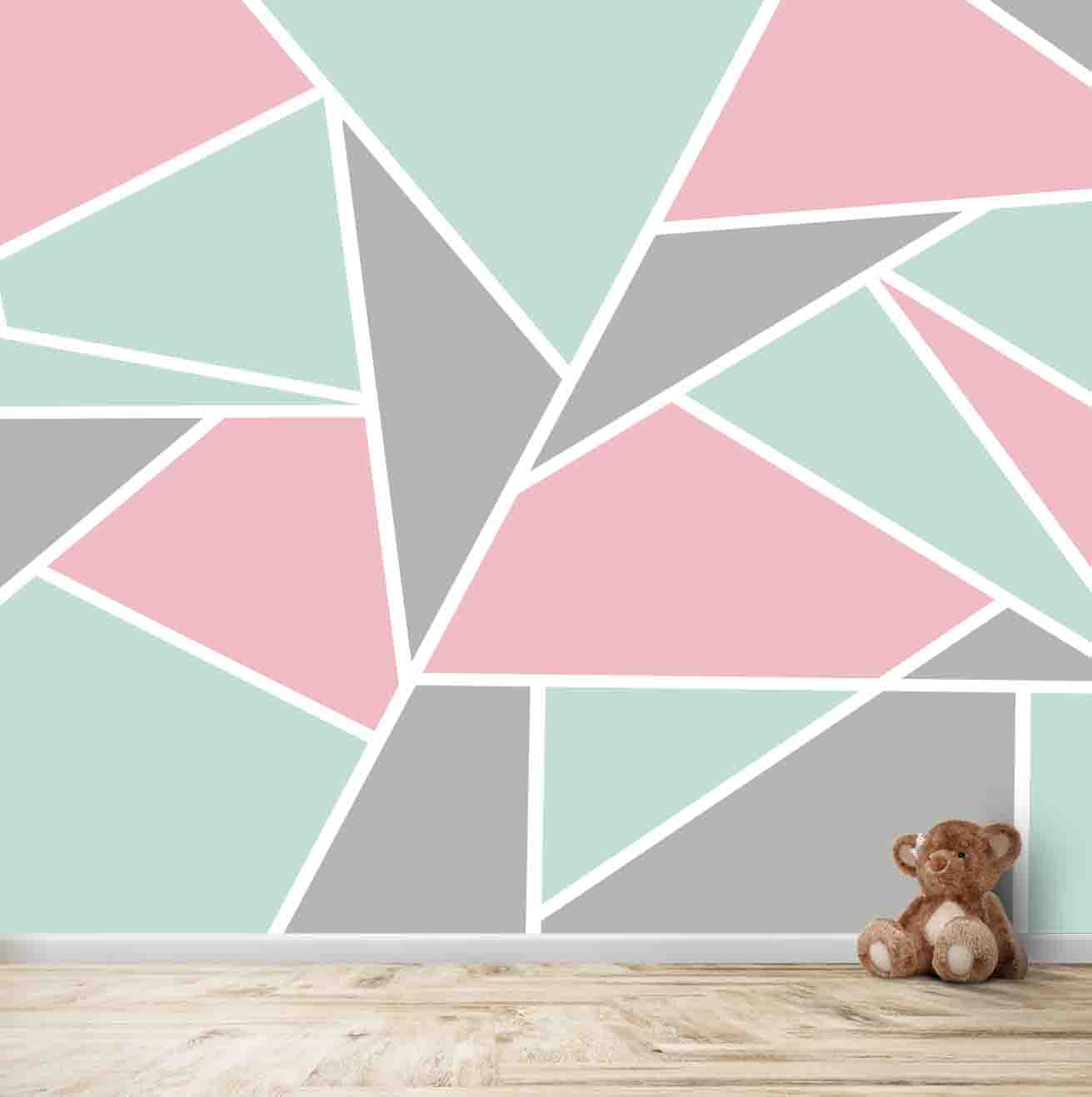 Geometric pattern wallpaper
