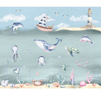 Ocean World, Kids Room Wallpaper, Customised