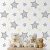 Stars and Sun Kids Room Wallpaper