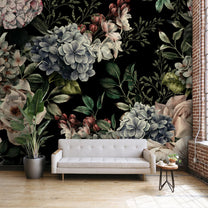 Dense Floral Wall Pattern, Customised Wallpaper