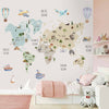 Hübsches Weltkartendesign für Kinderzimmer, Pastell, individuell