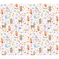 Cute Deers and Bears Tribal Theme Children Wallpaper