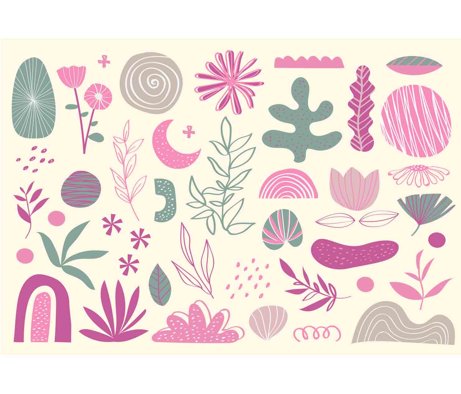 Pretty Sea Plants Theme Wallpaper for Young Kids Rooms, Customised