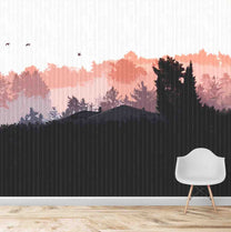 Silhouette Art Based Wall Mural, Customised