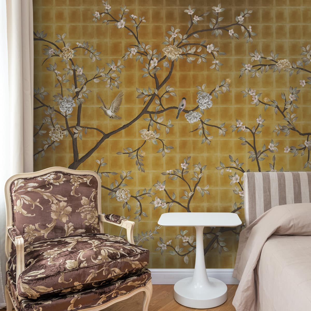 Oriental Garden, Chinoiserie Wall Wallpaper