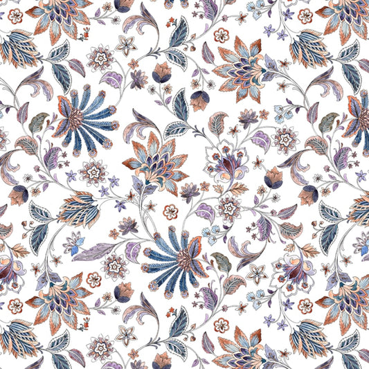 Vibrant Floral Wallpaper, Repeat Patten