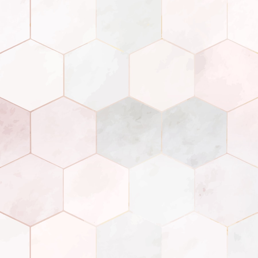 Pink Hexagon Repeat Pattern Kids Wallpaper