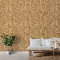 3D Wooden Looks Geometric Panels for Room Walls, Customised