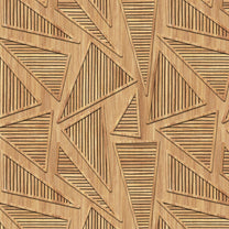 3D Wooden Looks Geometric Panels for Room Walls, Customised
