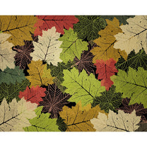Colorful Big Leaves Wallpaper, Customised
