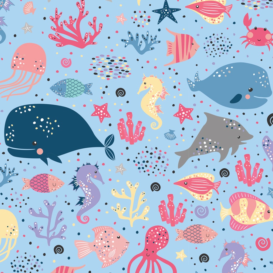 Whale, Fish, Octopus, Jellyfish, Sea Animals Wallpaper