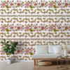 Motif de répétition floral rose pour les conceptions de murs