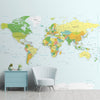 Detaillierte politische Weltkarten-Tapete für Wände