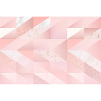 Rose Gold Geometric Pattern Wallpaper with 3D look