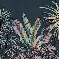 Vintage Tropical Illustration Wallpaper, Customsied