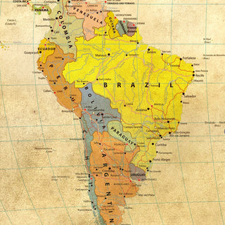 Premium Vintage World Map Wallpaper, Homes & Offices, Customised