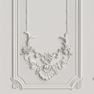 3D Moulding Look Wallpaper Design for Rooms, Grey