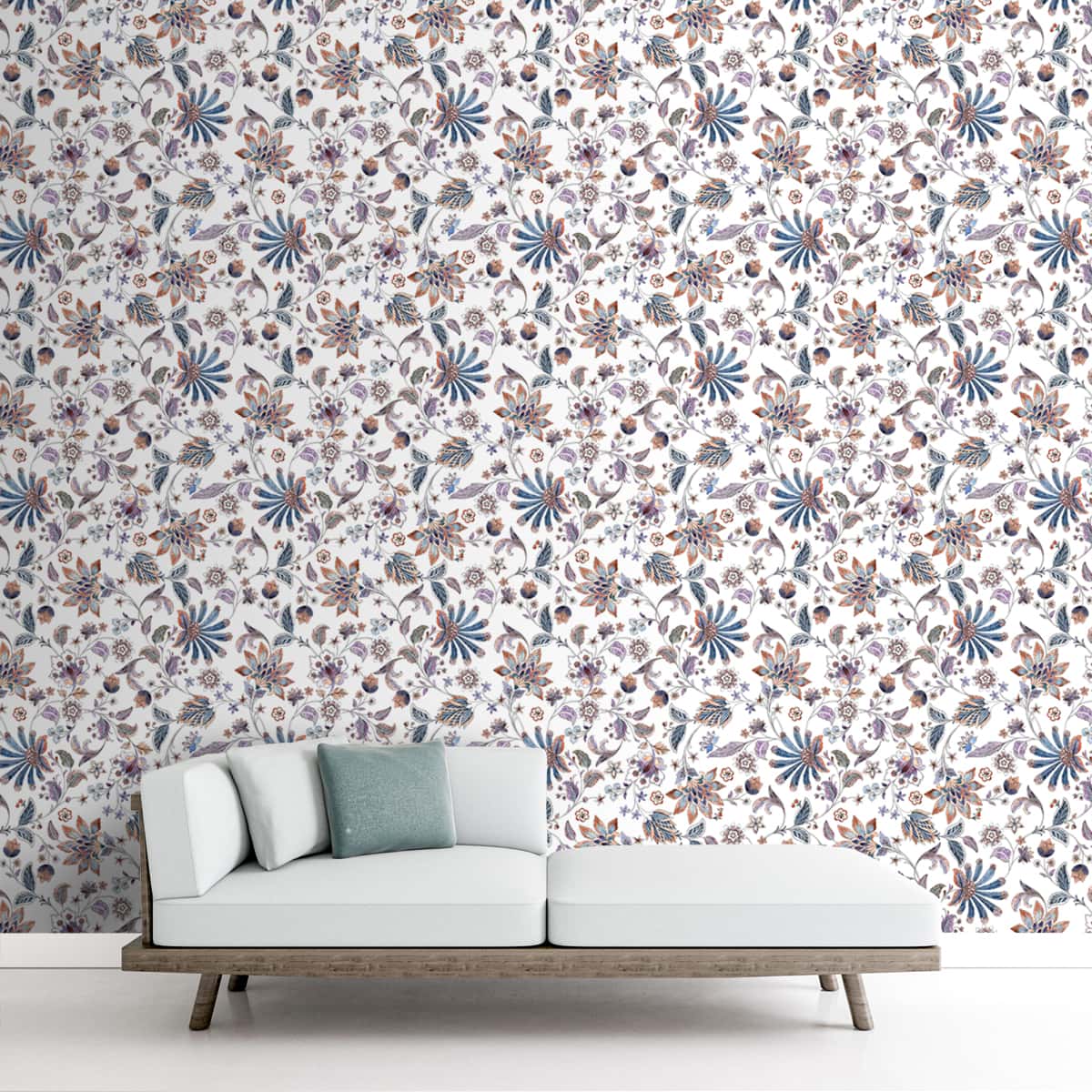 Vibrant Floral Wallpaper, Repeat Patten