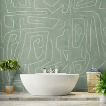 Abstract Design Wallpaper, Green Textured Background, Customised