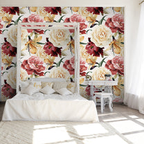 Large Roses Wallpaper for Bedrooms and Living Rooms