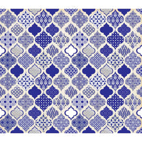 Seamless Blue Turkish Tile Pattern, Customised Wallpaper