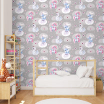 Cute Unicorns Wallpaper for Girls Room, Repeat Pattern