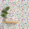 Papier peint floral multicolore, design mignon pour les chambres