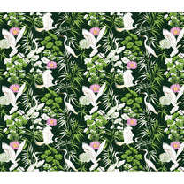 Tropical Plants and Flowers and Birds. Seamless Pattern, Customized Wallpaper