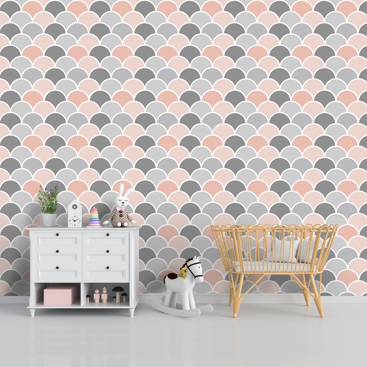 Pastel Pattern Wallpaper for Kids Room, Customised