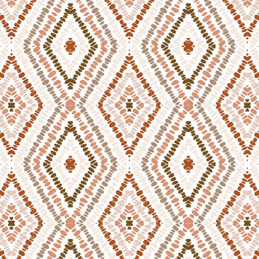Brown Ikat Wallpaper, Ethnic Indian Prints