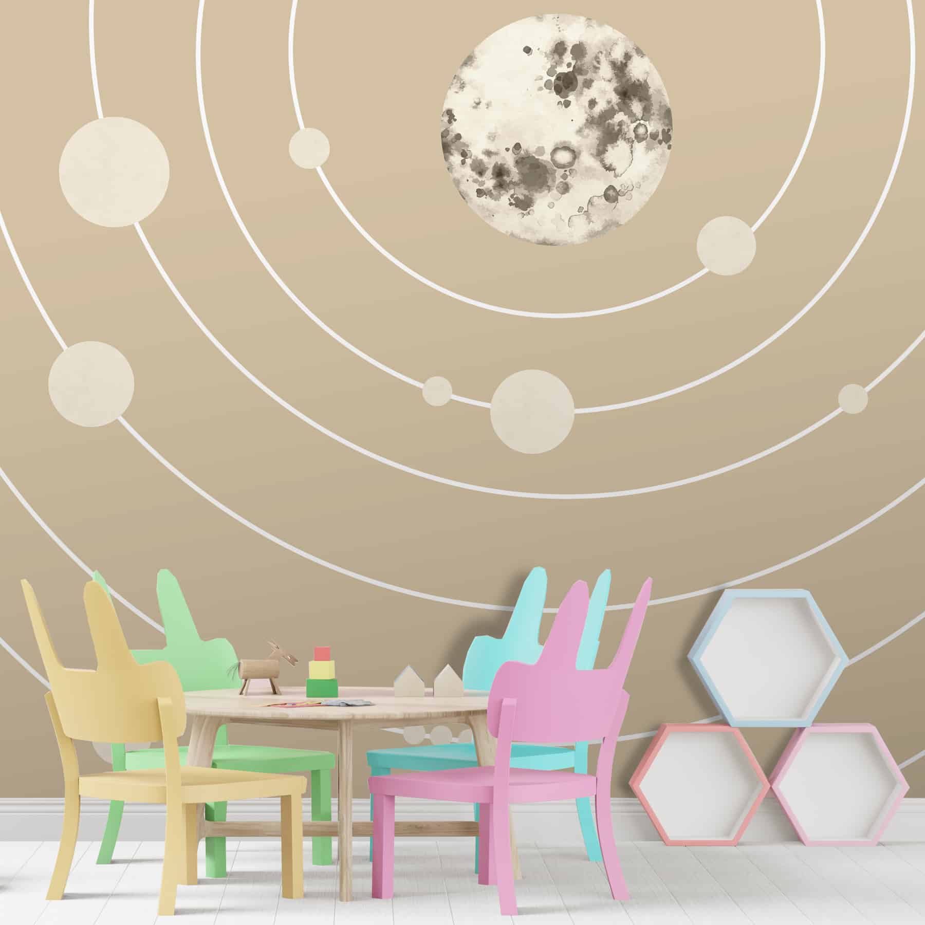 Cute Kids Room Space Theme Wallpapers – Life n Colors