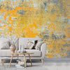 Yellow Abstract Wall Pattern, Distress Look Wallpaper