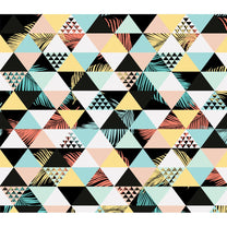 Colourful Triangles in Wallpaper Pattern, Customised