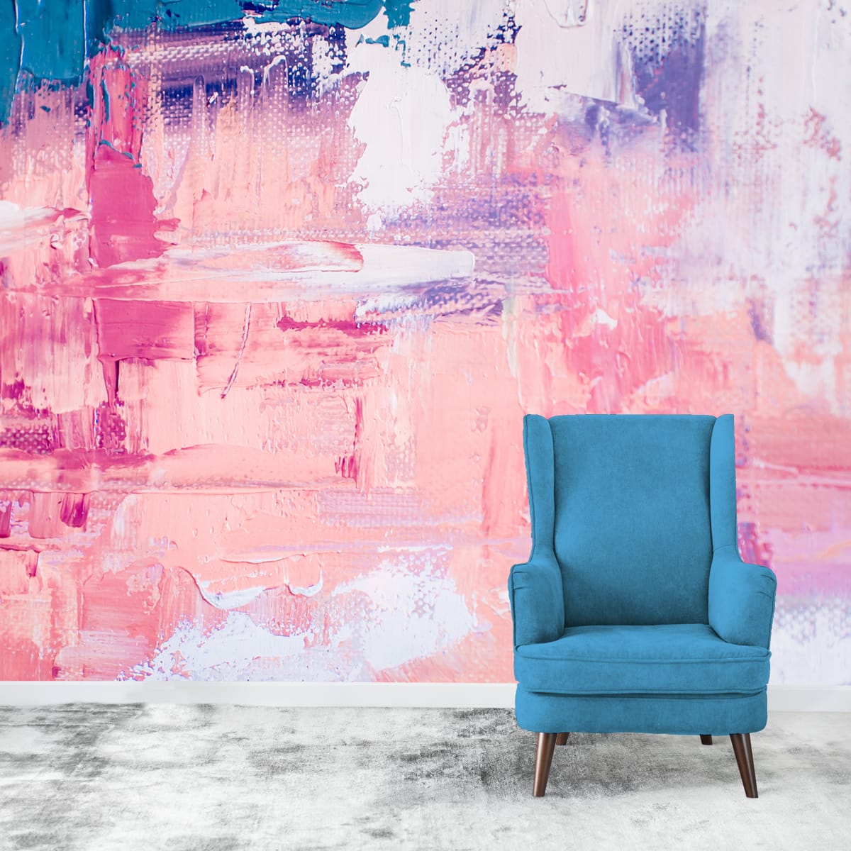Abstract Color Gradient Wall Art, Pink and Blue, Customised
