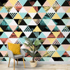 Colourful Triangles in Wallpaper Pattern