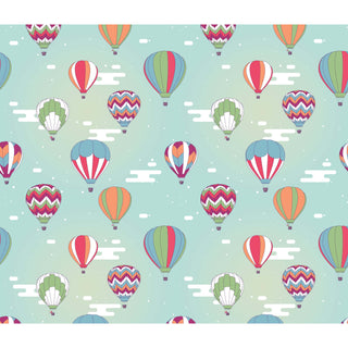 Colorful Parachutes for Kids Bedroom Wallpaper, Customised