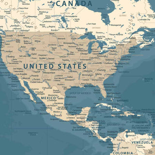 Vintage Wallpaper in Blue and Beige Background, Customised