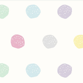 Polka Dots, Pastel Colors, Children Nursery Wallpaper