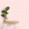 3D Chevron Wallpaper, Pastel Pink