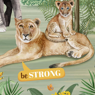 Pooja Room Wallpaper with Jungle Theme and Cute Animals - Life n Colors


