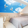 Oiseaux dans le ciel bleu, papier peint pour plafond et murs, paysage naturel, personnalisé
