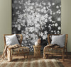 White Floral Design Wallpaper for Walls , Customized