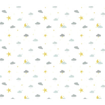 Moon & Clouds Design for Kids Room Nursery Wallpaper, Customized