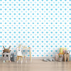 Blue Heart Pattern Wallpaper for Boys Room