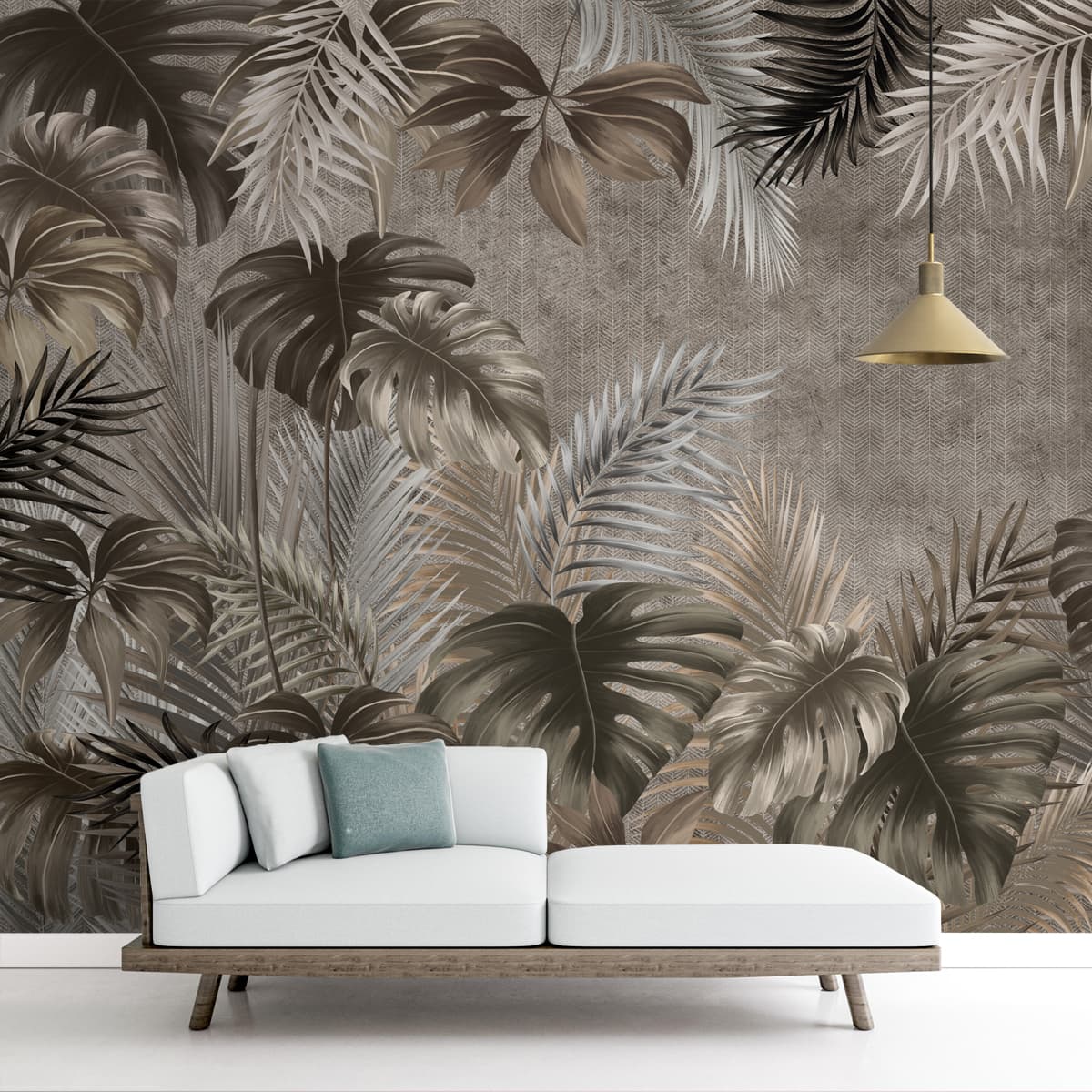 Premium Tropical Leaves Wallpaper, Customized | Life n Colors