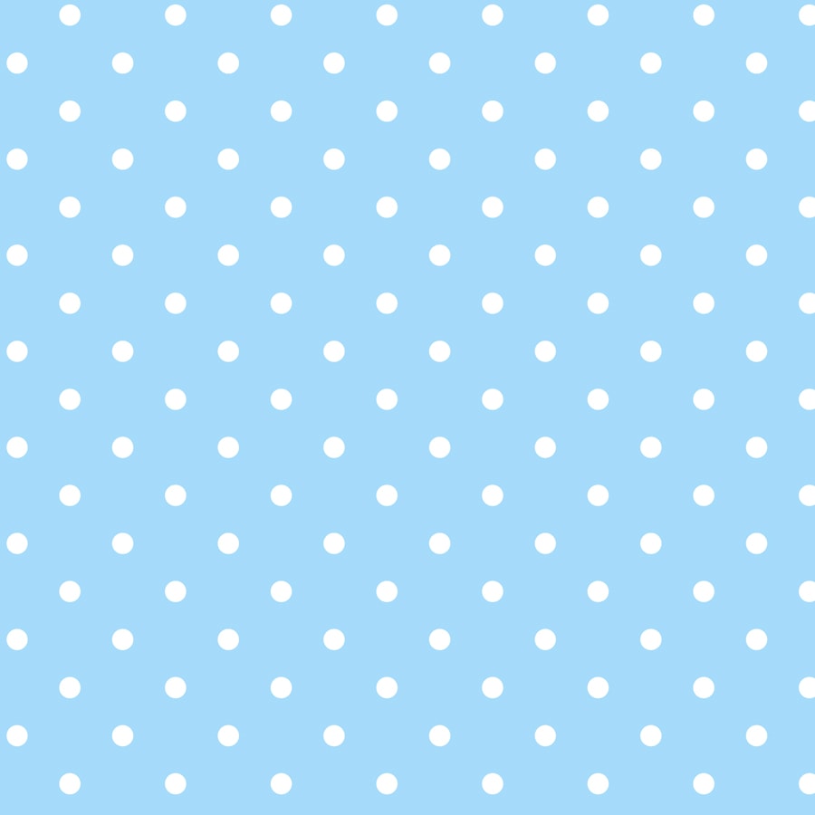 White & Blue Polka Dots Pattern Wallpaper for Kids Room, Customised Design
