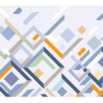 Modern Colorful Geometric Wallpaper Design for Walls